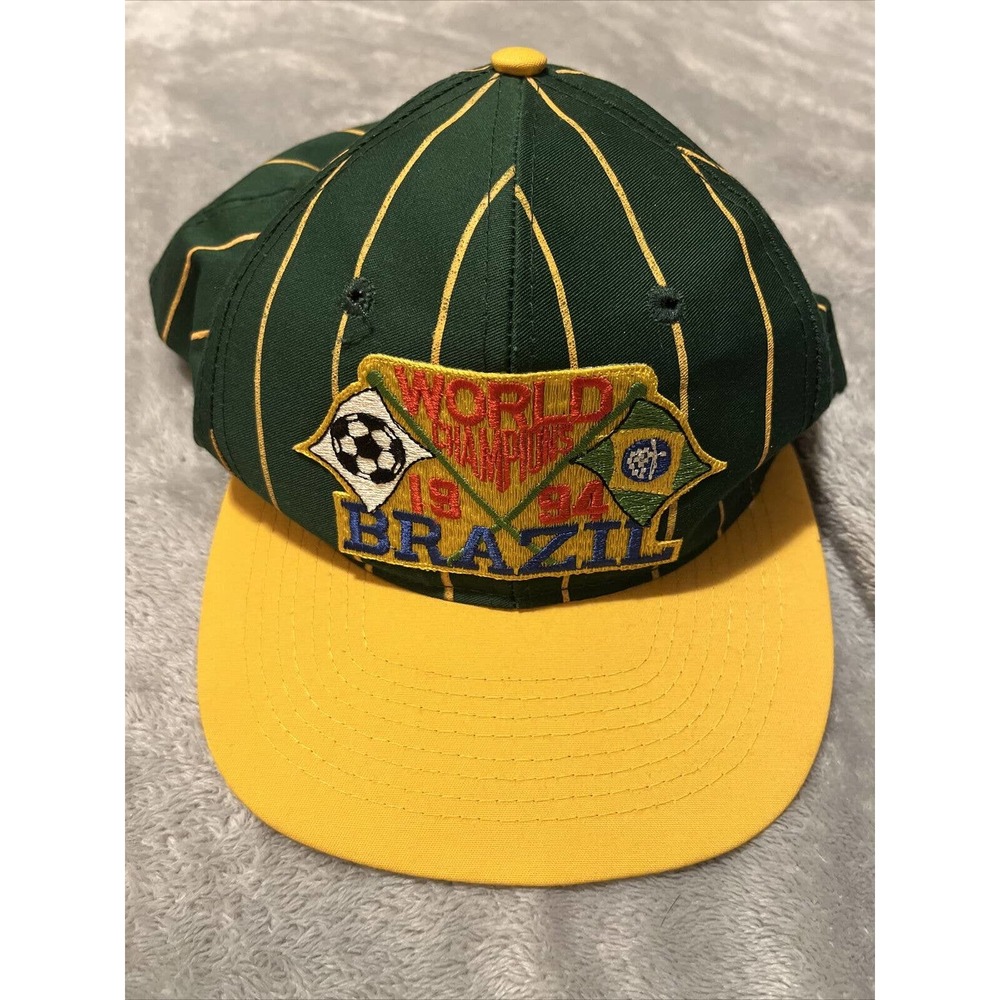 Vintage 1994 World Champions Brazil National Team Soccer Snapback Hat Adjustable